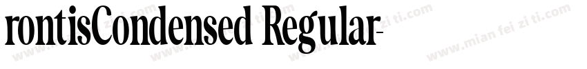 rontisCondensed Regular字体转换